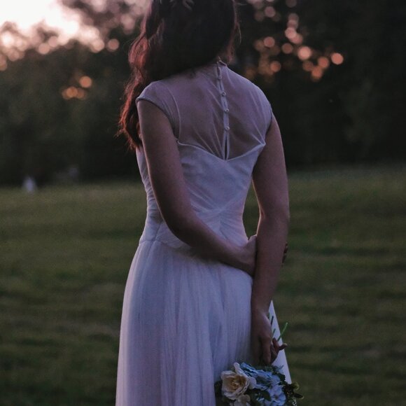 Ted Baker Trixxy Pleated Tulle Mesh Evening/Wedding Dress - Picture 9 of 10